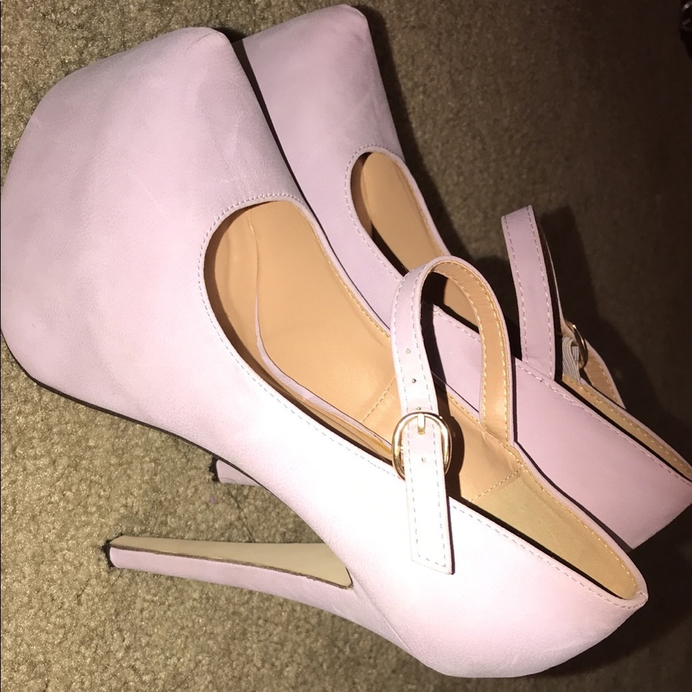 Jailyne Ojeda Lilac purple heels